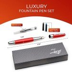 ZenZoi Red Fountain Pen Gift Set for Executives