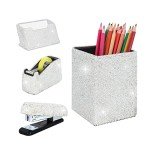 Crystal Bling Luxury Desk Accessory Set for Women
