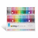 KINGART 400-50 Glitter Rollerball Pens, 50 Vivid Shades