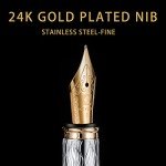 KEYZOR Luxury Fountain Pen with 24k Gold Trim