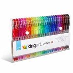 KINGART 400-50 Glitter Rollerball Pens, 50 Vivid Shades