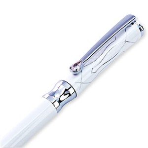 LACHIEVA Pearl White Crystal Executive Ballpoint Pen