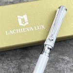 LACHIEVA Pearl White Crystal Executive Ballpoint Pen