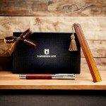 LACHIEVA Elegant Rosewood Rollerball Pen Set