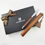 LACHIEVA Elegant Rosewood Rollerball Pen Set