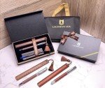 LACHIEVA Elegant Rosewood Rollerball Pen Set