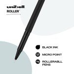 Uniball 72-Count Black Rollerball Pens Set
