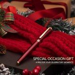 BEILUNER Luxurious Red Fountain Pen with Golden Nib