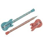 Guitar Shaped Rollerball Pen Set - 24 Pcs