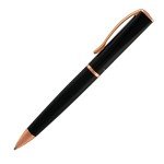 Monteverde Impressa Black Ballpoint Pen with Rose Gold Trim