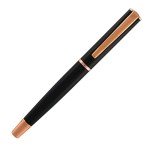 Monteverde Impressa Black Ballpoint Pen with Rose Gold Trim