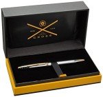 Cross Townsend Medalist Ballpoint Pen in Chrome & Gold