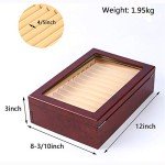Luxury Wooden Pen Display Box with Lid - Red