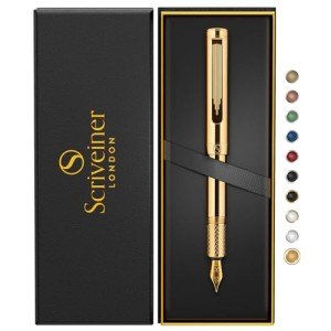 Scriveiner Gold Fountain Pen - Medium Luxury Design