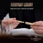 Scriveiner Gold Fountain Pen - Medium Luxury Design