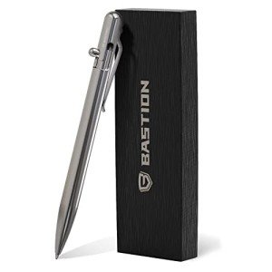 BASTION Slim Stainless Steel Luxury Ballpoint Pen