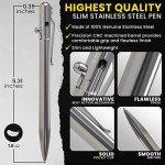 BASTION Slim Stainless Steel Luxury Ballpoint Pen