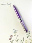 LACHIEVA LUX Elegant Crystal Ballpoint Pen - Purple