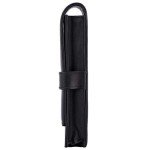 DiLoro Elegant Leather Triple Pen Case, Black