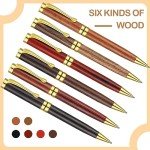 Yeaqee Elegant Wood Ballpoint Pen, 1.0 mm