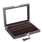 Elegant 12-Slot Wood Fountain Pen Display Case