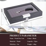 Elegant 12-Slot Wood Fountain Pen Display Case