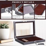 Elegant 12-Slot Wood Fountain Pen Display Case