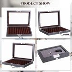 Elegant 12-Slot Wood Fountain Pen Display Case