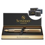 Elegant Gold Fountain Pen with Ink Cartridges Bundle