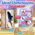 Elegant Feather Quill Pen and Ink Set