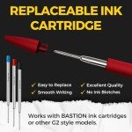 Bastion Rechargeable Red Aluminum Luxury Pen