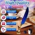 Elegant Feather Quill Pen and Ink Set