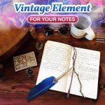 Elegant Feather Quill Pen and Ink Set