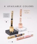 ARTEX Luxury Fountain Pen & Marble Holder Set