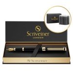 Scriveiner Black Lacquer Luxury Fountain Pen Bundle