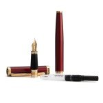 BEILUNER Red Luxury Fountain Pen with 24K Gold