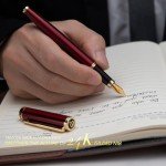 BEILUNER Red Luxury Fountain Pen with 24K Gold