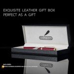 BEILUNER Red Luxury Fountain Pen with 24K Gold