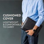 Elegant Leather Portfolio with Pen and Card Holders