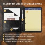 Elegant Leather Portfolio with Pen and Card Holders