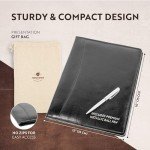 Elegant Leather Portfolio with Pen and Card Holders