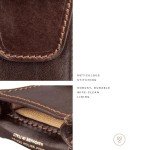 Maxwell Scott Italian Leather Dark Brown Pen Case