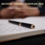 Stylish Black Lacquer Fountain Pen with Gold Accents
