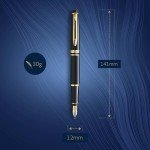 Waterman Expert Black Fountain Pen with Gold Trim