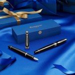 Waterman Expert Black Fountain Pen with Gold Trim