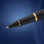 Waterman Expert Rollerball Pen - Gloss Black Gold Trim