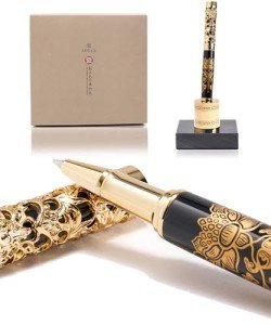 ARTEX Luxury Rollerball Pen & Marble Holder Set