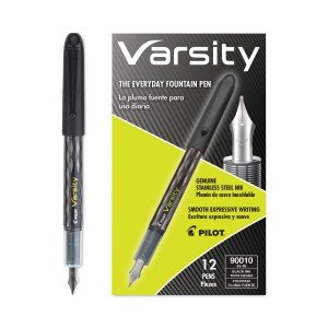 Pilot Varsity 1mm Fountain Pen, Black Ink