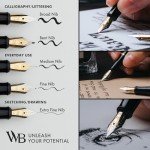 Elegant Wordsworth & Black Gold Fountain Pen Set
