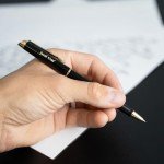 Personalized Waterman Hemisphere Ballpoint Pen - Black Gold